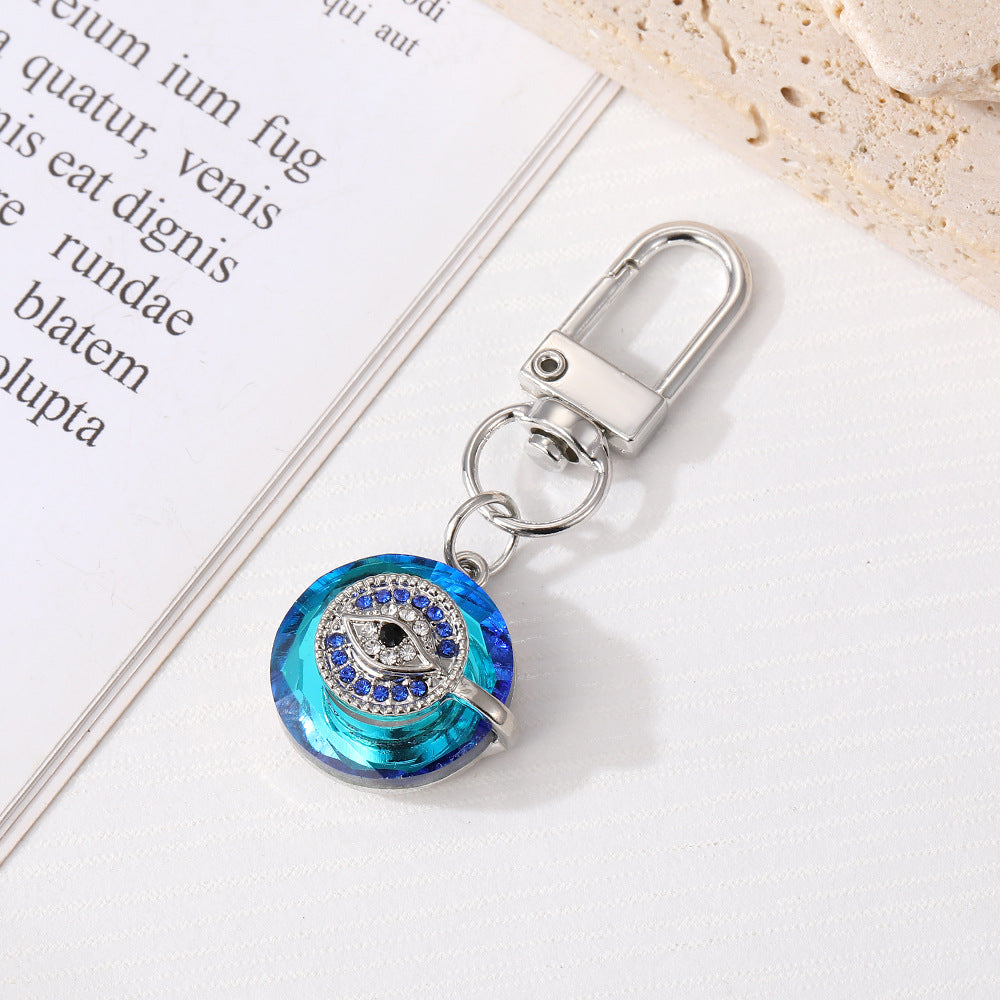 Wholesale 5pcs/pack Crystal Demon Eye Keychain